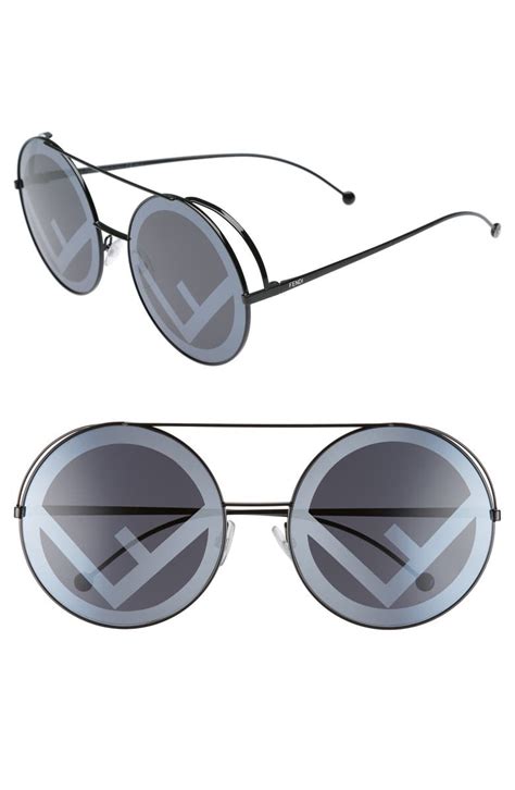 fendi round black gold eyeglasses|Fendi sunglasses oversized.